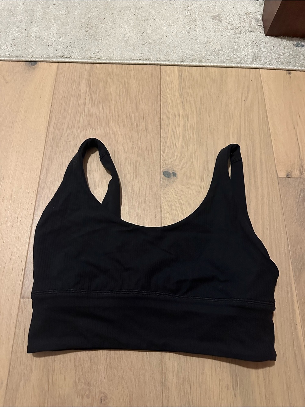 lululemon Black Ribbed Align bra size 6
